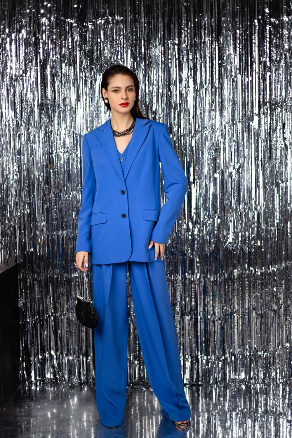 Пиджак прямой "васильковый синий" SOULCOAT