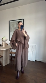 Блуза многоярусная с накидкой