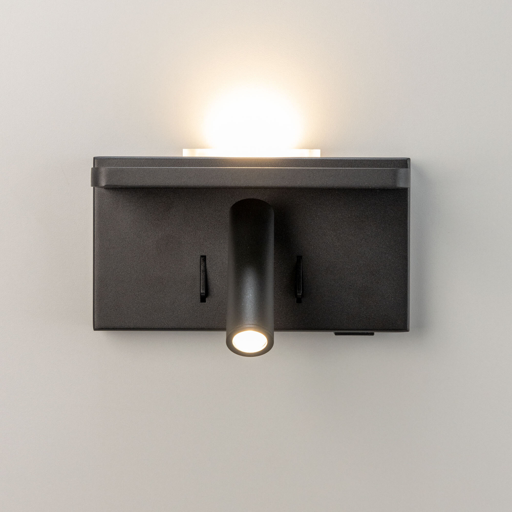 Citilux Декарт CL704371 LED USB QI Светильник поворотный Чёрный