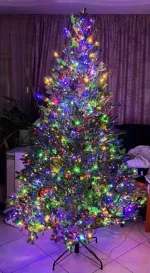 Елка с гирляндой 2в1 «Измайловская» (Литая хвоя) 210 см / 2,1 м