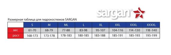 Гидрокостюм Sargan Сивуч 2.0 9 мм