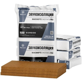 Звукоизоляционные плиты Maxforte (Максфорте) Экоплита PRO 1000х600х50 мм 4 шт. (2,4 м2)