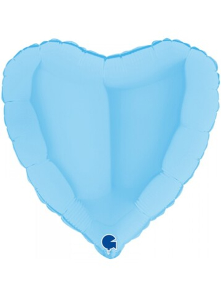 Сердце макарунс голубой18" е46