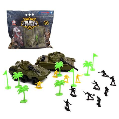 Пластмассовая игрушка "Большой солдат набор" упакет пвх.пакет
