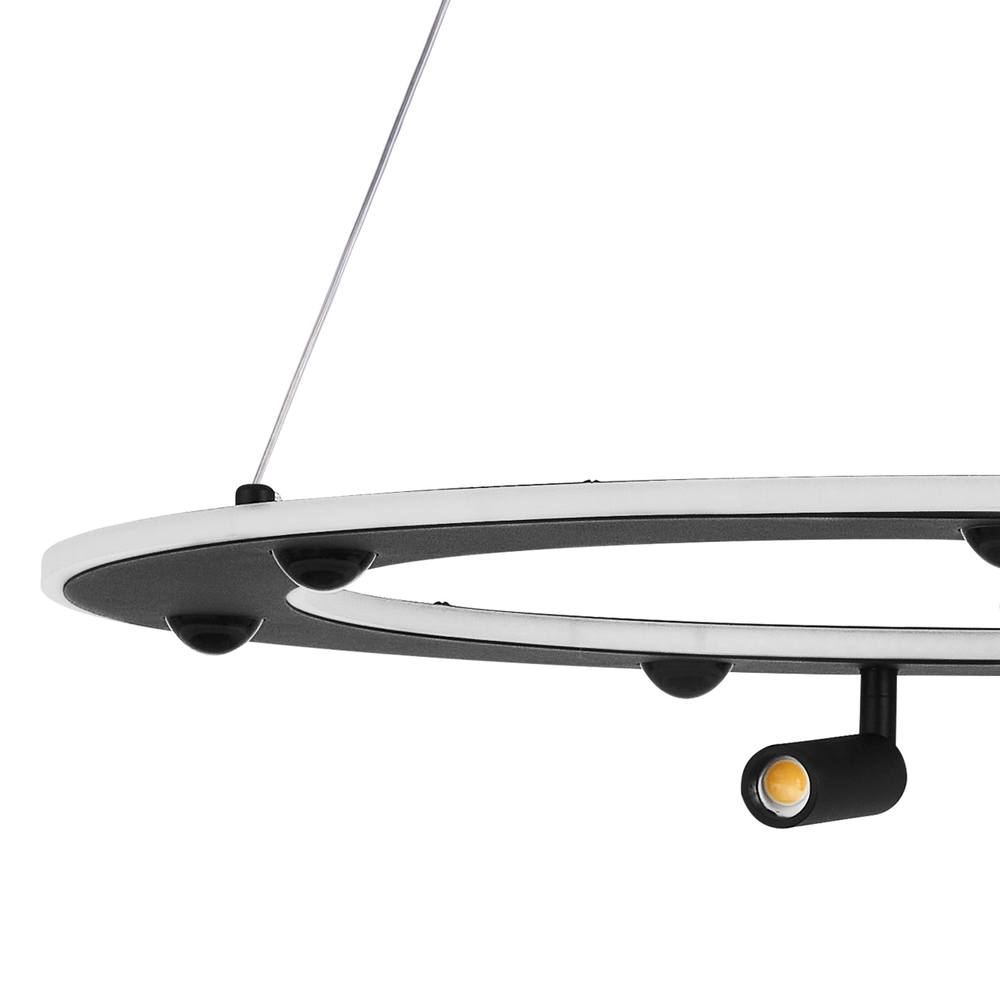 740467 Люстра DIVE LED 90W 4900LM G ЧЕРНЫЙ 3000-6000К