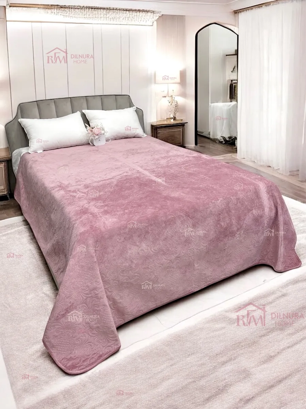 Покрывало 220х240 стеганое для кровати и дивана