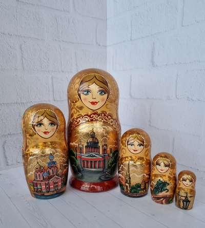 Матрёшка "Виды города" 5мест