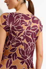 22715 Блузка женская (бордовый принт)