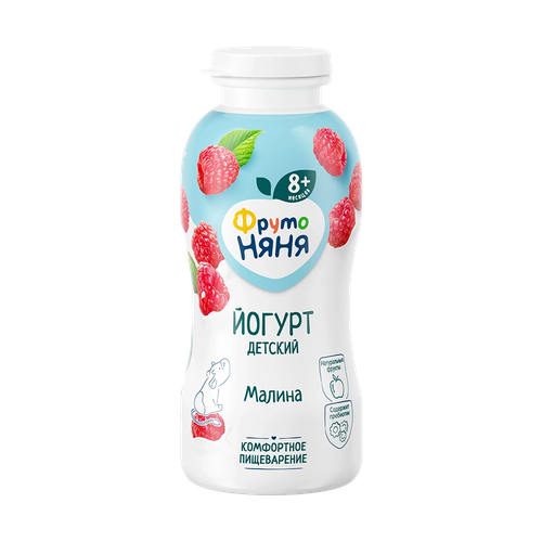 «ФрутоНяня» йогурт питьевой с малиной 2.5% 200мл
