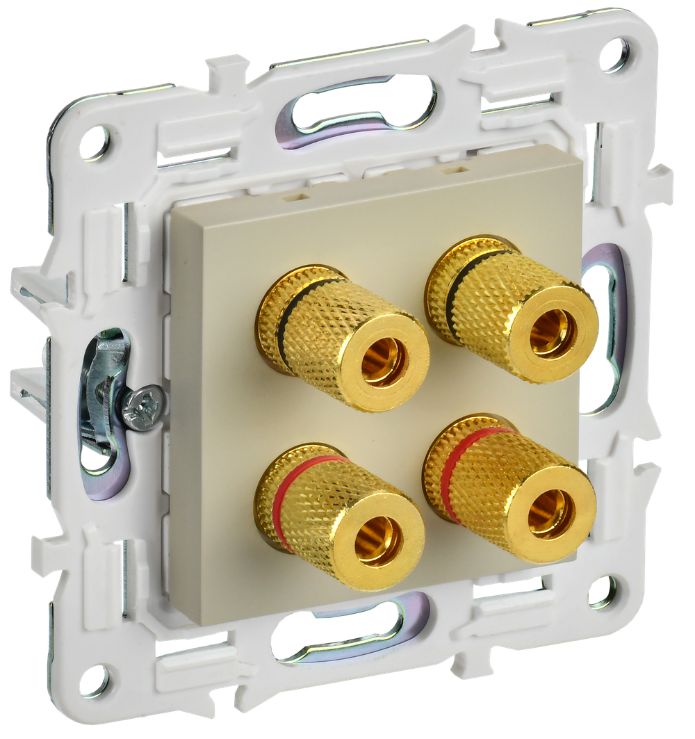 SKANDY Аудиорозетка 4-местная SK-A01B бежевый IEK