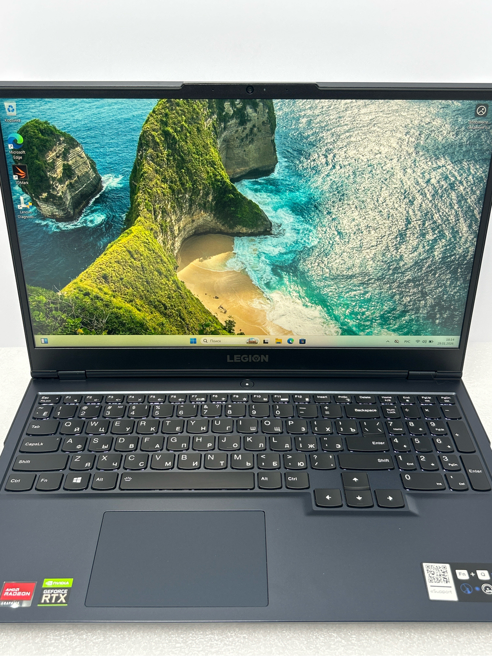 Ноутбук игровой Lenovo Legion 5 15ACH6H 15.6"/AMD Ryzen 7 5800H/RAM 16GB/SSD 512GB/GeForce RTX 3070 8GB/1920*1080/IPS/Windows 11/Подсветка кл-ры: LED/черный. Состояние: B1