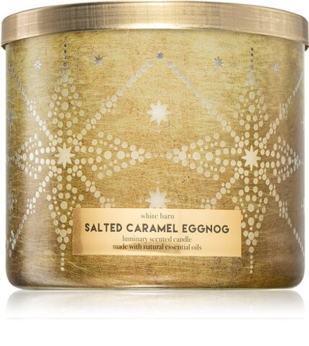 Bath & Body Works Salted Caramel Eggnog - ароматическая свеча /   411  g  / GTIN 667555517782