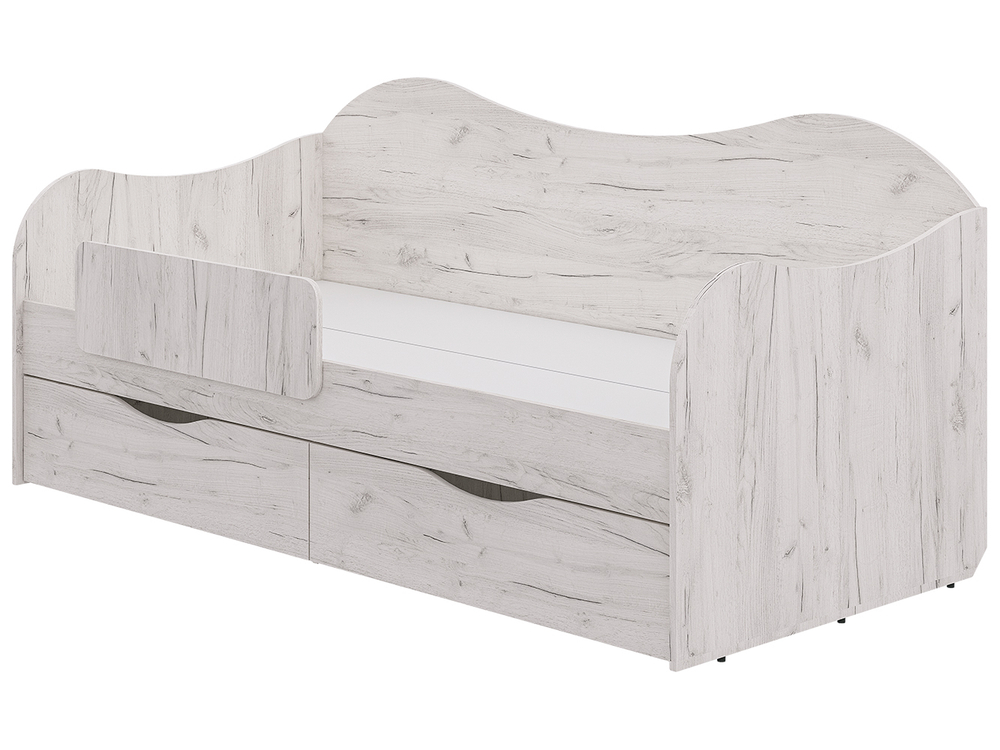 Кровать БОКС 90/2 с ящиками Крафт светлый