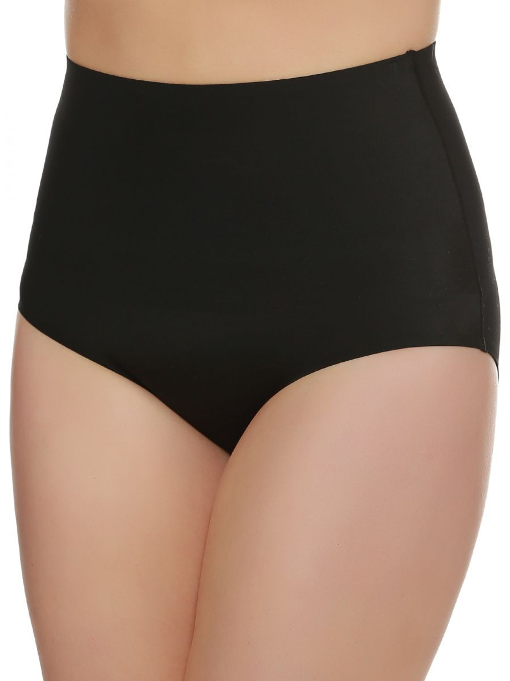 Высокие бесшовные трусики (Размер: L) (Цвет: черный)