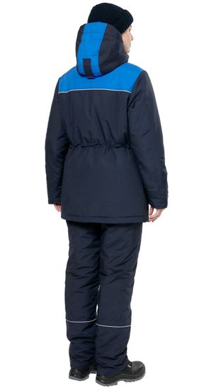 Костюм зимний женский "Лавина NEW" полукомбинезон (синий/василек)