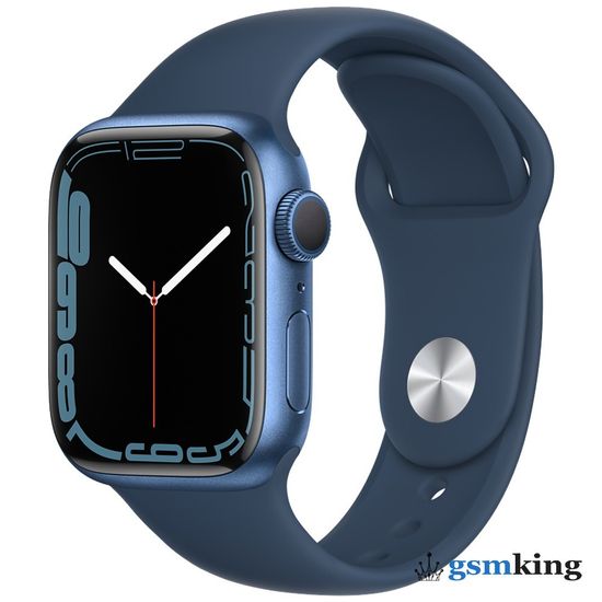 Apple Watch Series 7 GPS 41mm Blue Aluminum Case with Sport Band Abyss Blue MKN13RU/A