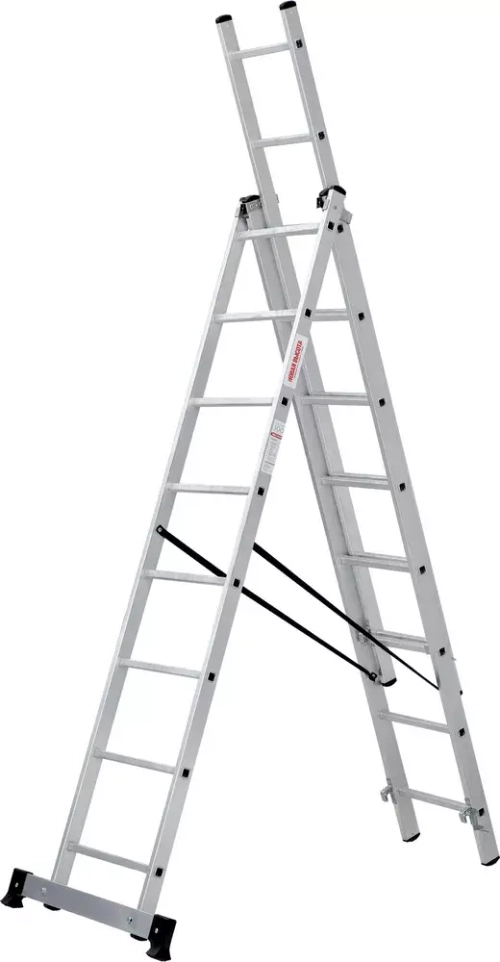 ЛЕСТНИЦА АЛЮМИНИЕВАЯ ТРЕХСЕКЦИОННАЯ NV1230 3X8