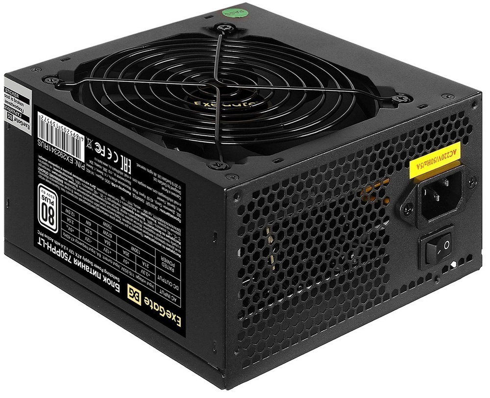 Блок питания  Exegate 80 PLUS 750PPH-LT-OEM