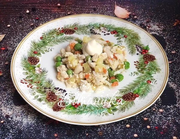 Салат “Оливье”, который точно можно людям с диабетом.