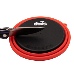 Tramp Тарелка силиконовая с пластиковым дном 550 мл, TRC-123, терракотовый