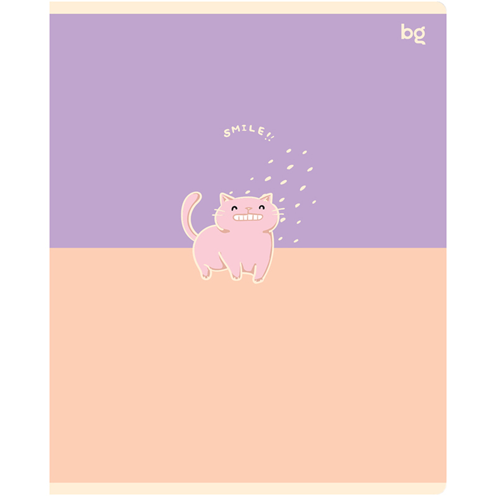 Тетрадь общая BG "Smile", А5, 48 листов в клетку, на скрепке