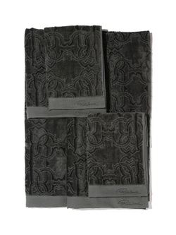 Набор полотенец 2 шт Roberto Cavalli Logo темно-серый