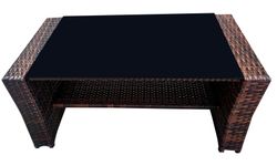 "Портленд" лаунж-зона из искусственного ротанга на 4 персоны, цвет коричневый