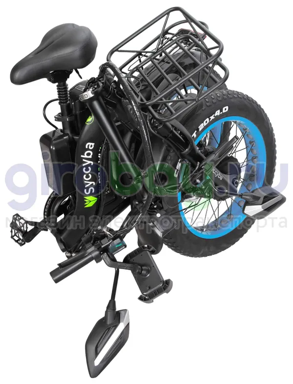Электровелосипед Syccyba F11 Pro Dual 48V/15Ah (полный привод) - Синий обод фото №15