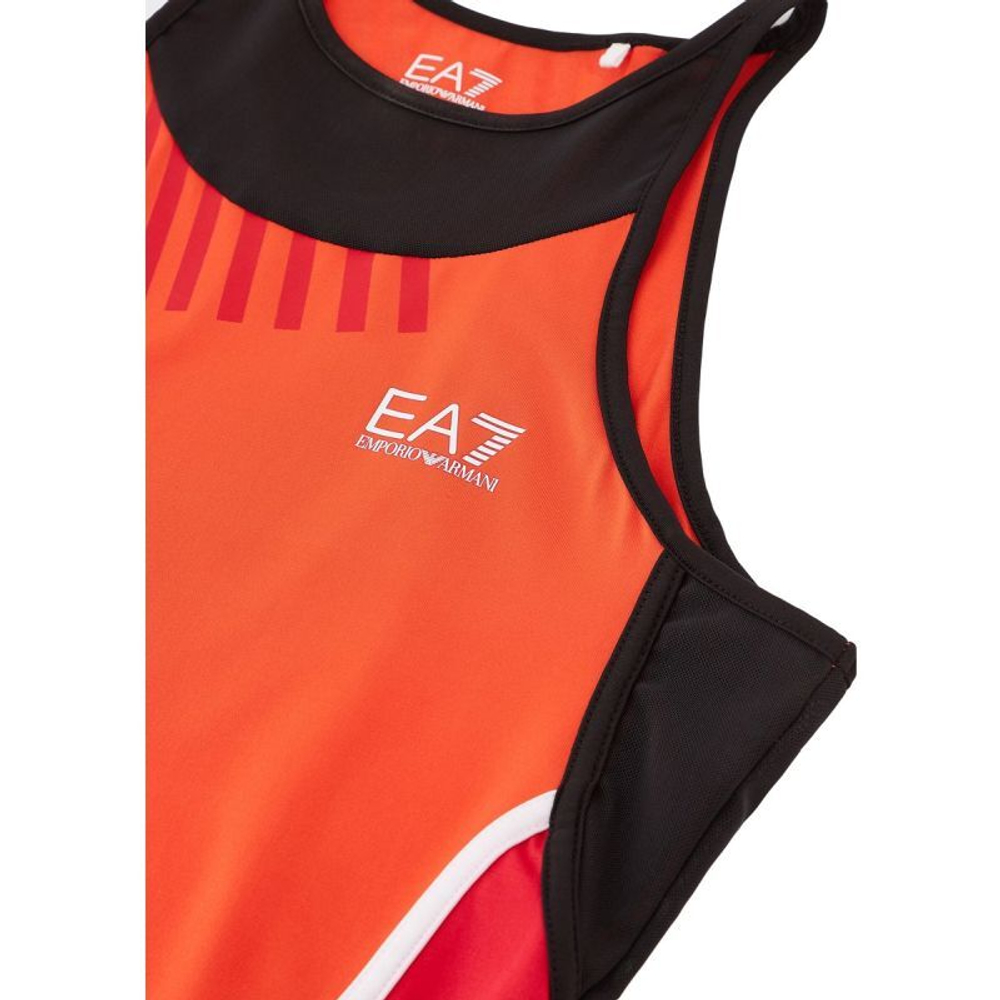 Женский топ теннисный EA7 Woman Jersey Tank - fiesta