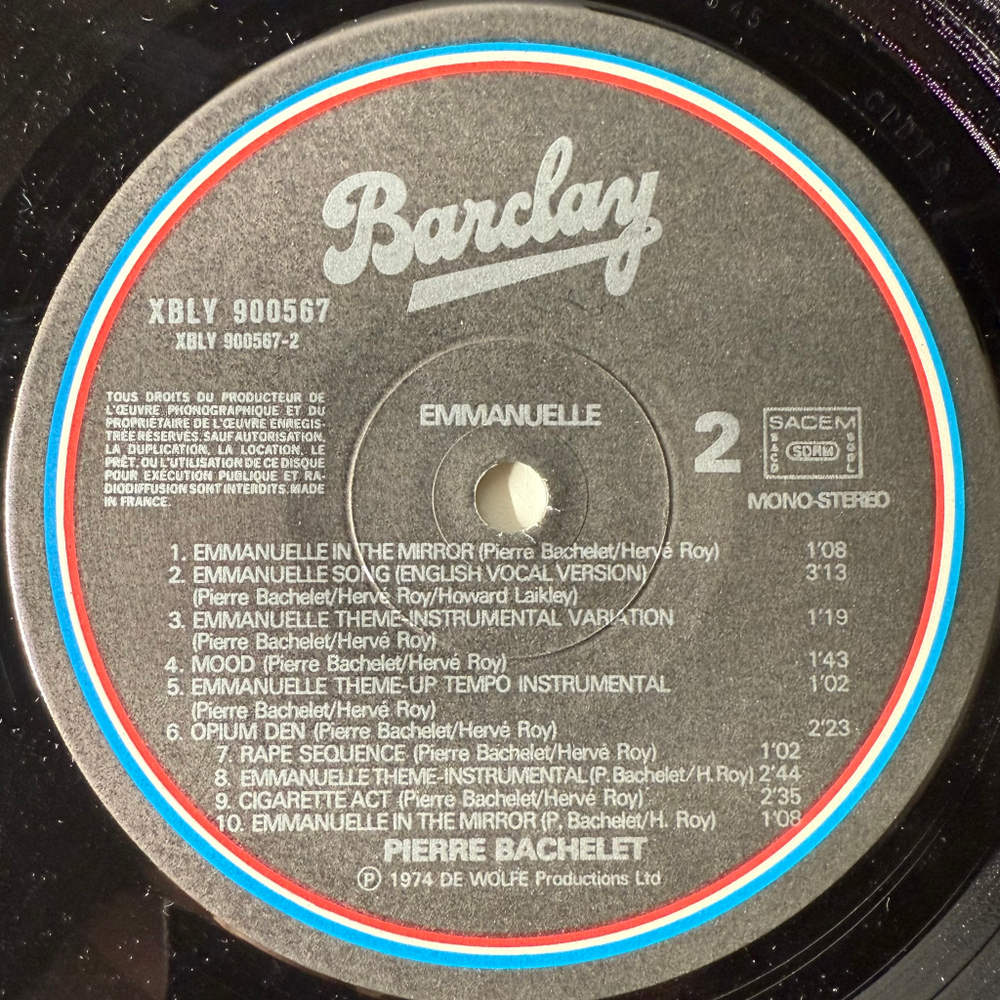 Emmanuelle - Bande Originale Du Film (Франция 1978г.)