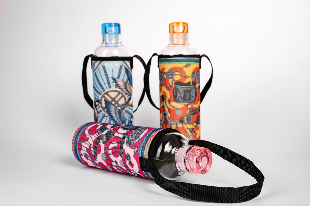 Бутылка стеклянная Бес Бiлезік (Оранжевый)