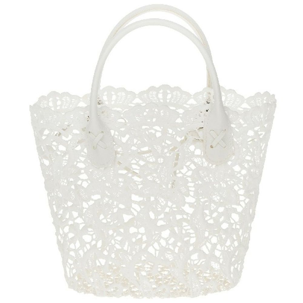 Корзина плетеная "Кружево" (ткань) 21x12xH19см (Белый)
