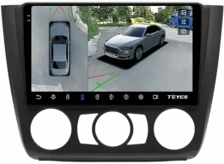 Магнитола для BMW 1-серии E81, E82, E87 2006-2012 (без штатного монитора, кондиционер) - Teyes CC3-2K-360 на Android 10, 2K QLED, 6Гб+128Гб, CarPlay, 4G SIM-слот, 4 камеры в комплекте