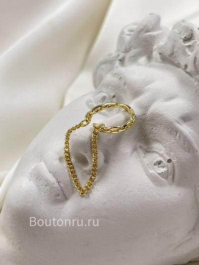Кафф с декоративной цепочкой золотистый