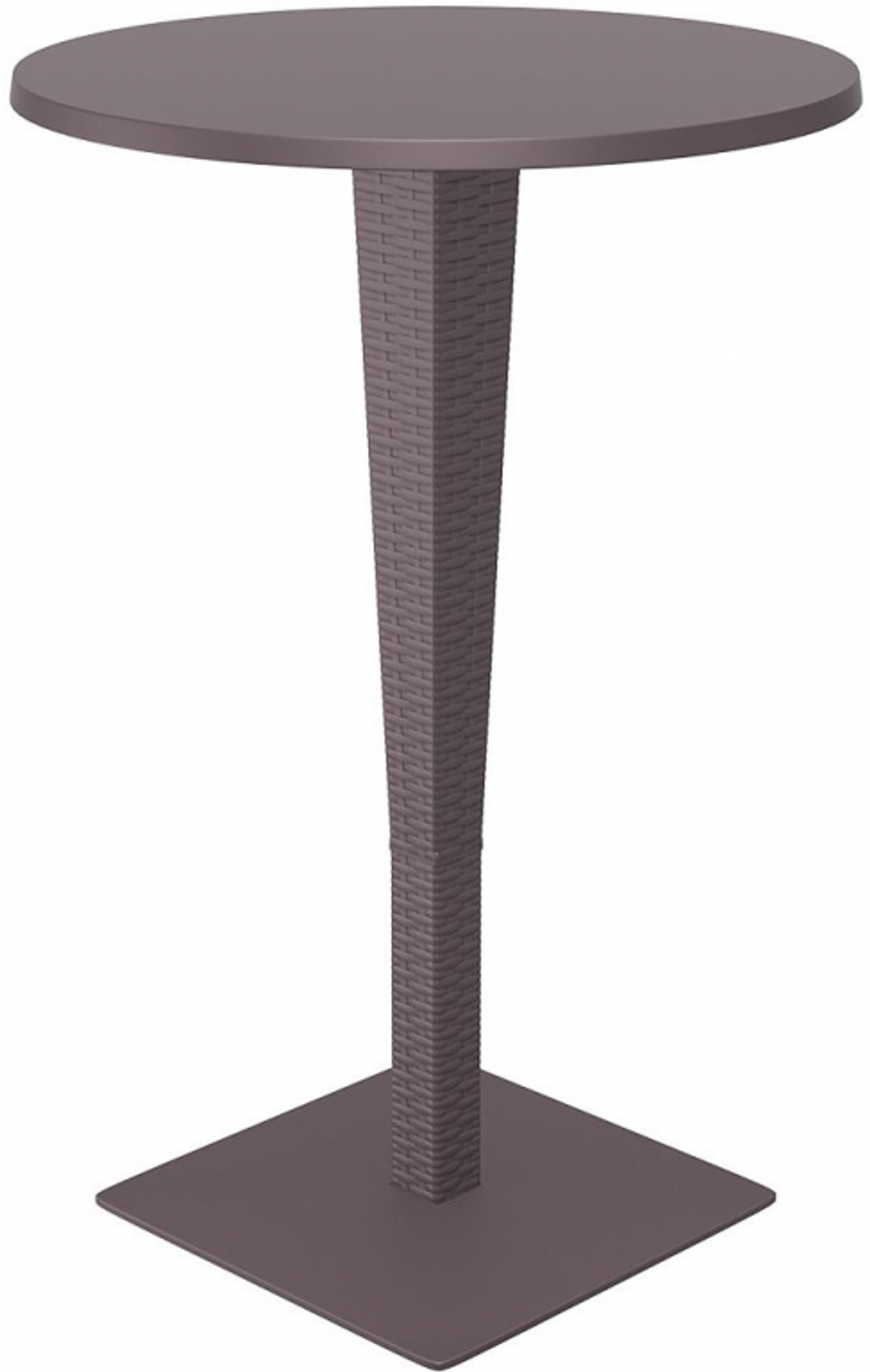 Стол пластиковый плетеный барный Siesta Contract Riva Bar, коричневый