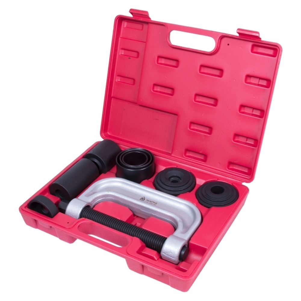 МАСТАК (110-20010C) Набор оправок для монтажа и демонтажа сайлентблоков, кейс, 10 предметов