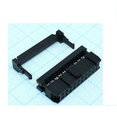 3 шт. / IDC-20F (DS1016-20), Розетка 2.54мм на шлейф 20 pin с фиксатором кабеля / Разъём FC-20P двухрядный гнездовой 2*7pin гнездо на шлейф шаг 2,54мм #43