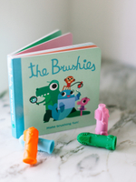 Набор Детская зубная щетка на пальчик The Brushies (0-4г) Чомпс и Книга со сказками