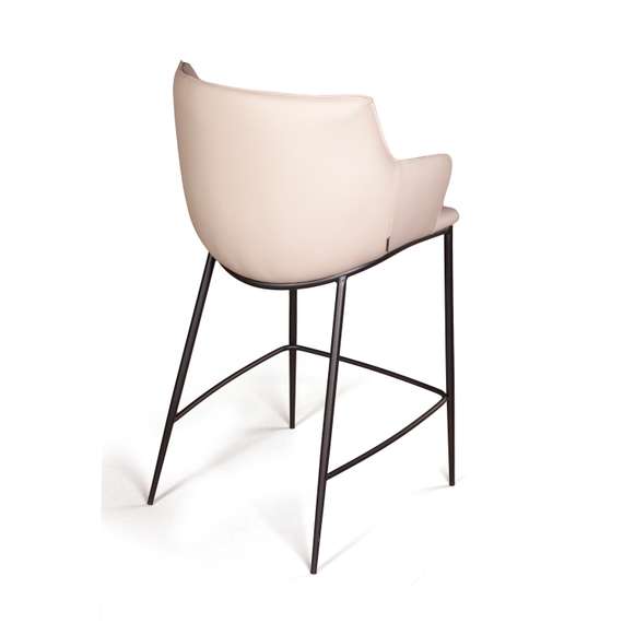 Полубарный стул Sofia, серая экокожа Soft-Touch