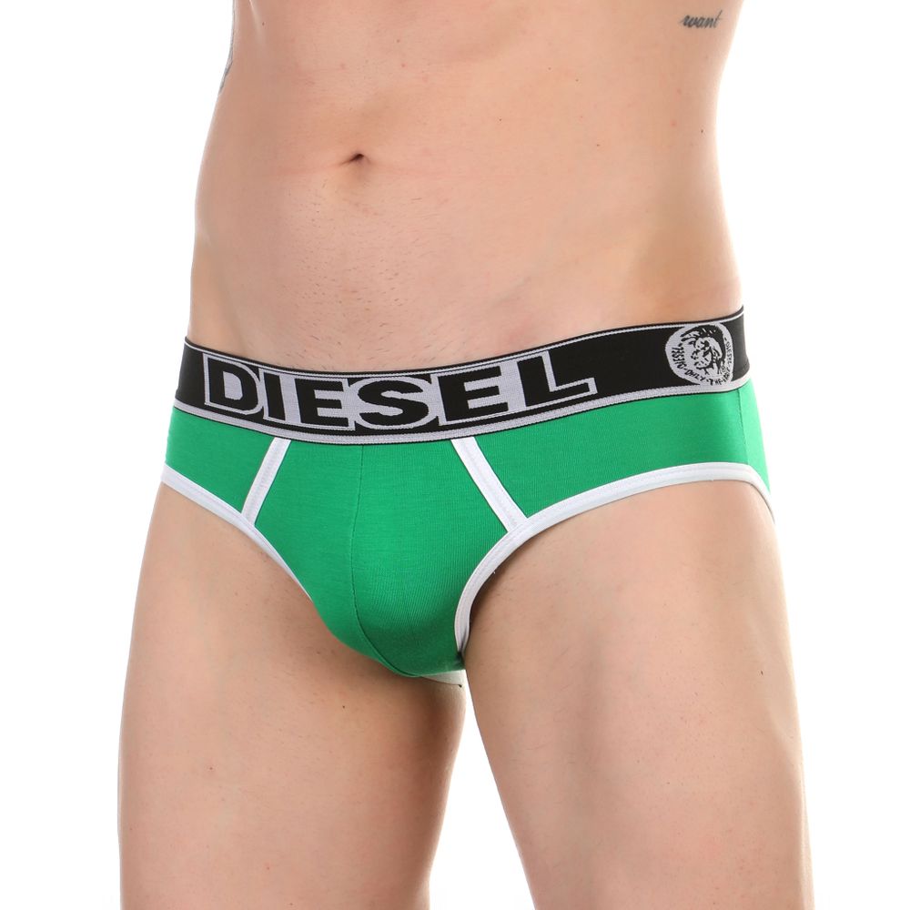 Мужские трусы брифы зеленые Diesel