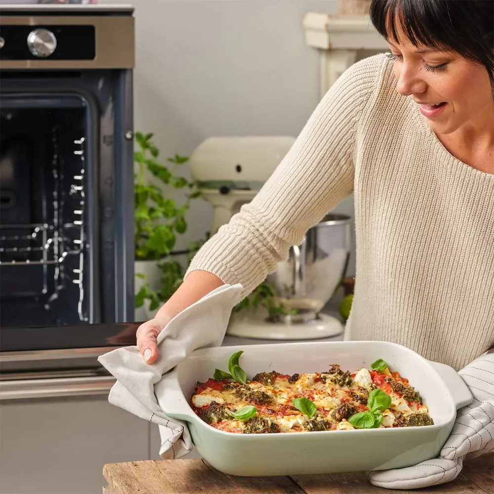 KitchenAid Керамическое блюдо 40x25x8,8 см + фисташковая крышка