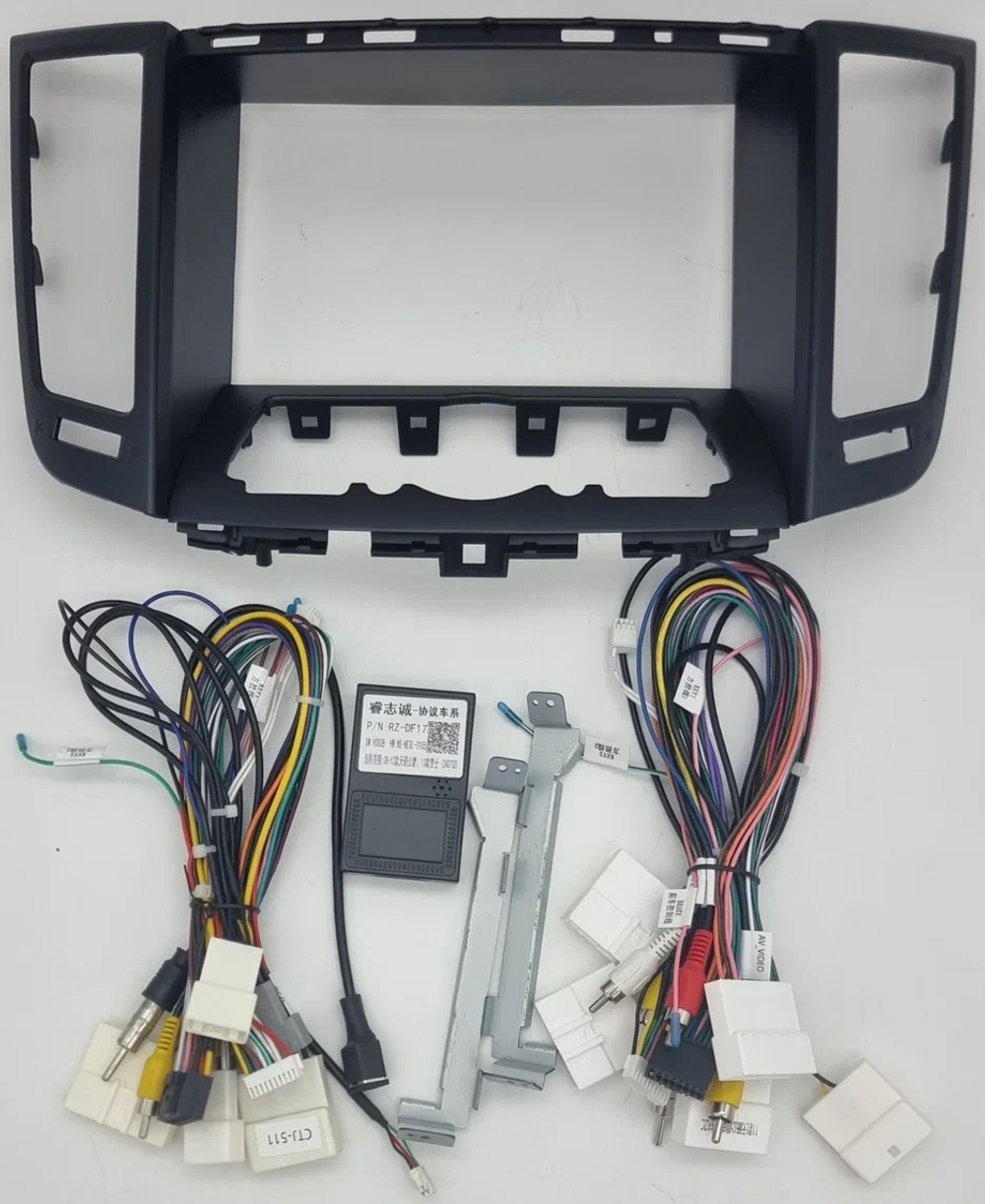 Магнитола для Infiniti FX35, FX37, FX50, FX30D S51 2008-2012, QX70 S51 2013-2018 (рамка черная матовая тип 2) - Teyes CC3-2K монитор 9.5" 2K QLED на Android 10, ТОП процессор, CarPlay, 4G SIM-слот