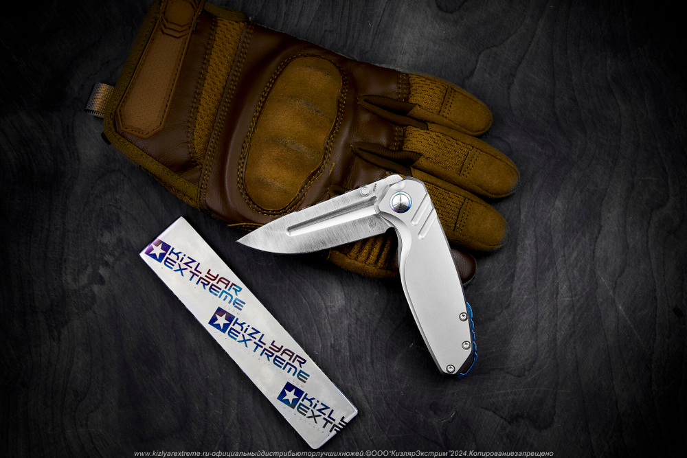 Складной нож Kizer Ti'an сталь CPM S35VN StoneWash рукоять Титан