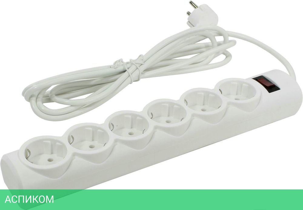 Сетевой фильтр Defender DFS 153 белый (99490)