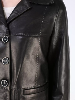 Кожаная куртка демисезонная пиджак
