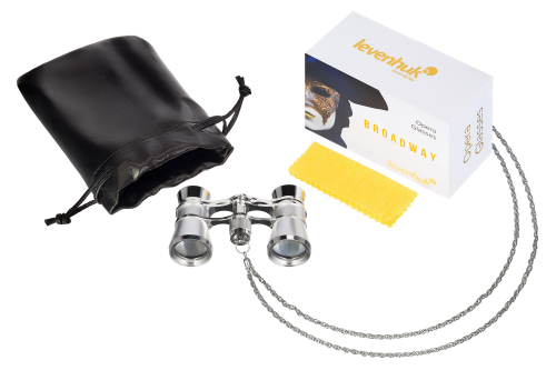 Театральный бинокль Levenhuk Broadway 325B, серебристый