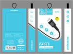Кабель USB - Lightning DENMEN D39L 3.6A (черный) 1м