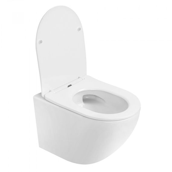 Комплект подвесной унитаз ABBER Bequem AC1100T белый с инсталляцией AC0105 и кнопкой AC0120MMG золото матовое