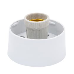 UFP-А01AE WHITE Основание для садово-парковых светильников. Тип соединения с рассеивателем резьбовой. Встроенный патрон Е27. Материал пластик. Цвет белый. Упаковка картон.