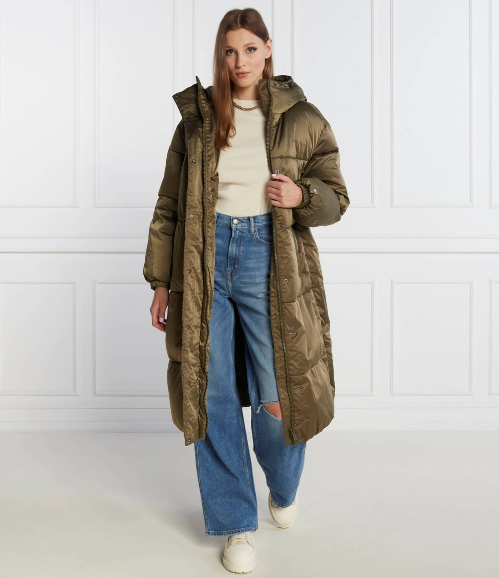 Пальто SATIN Tommy Jeans - зеленый(DW0DW16587)